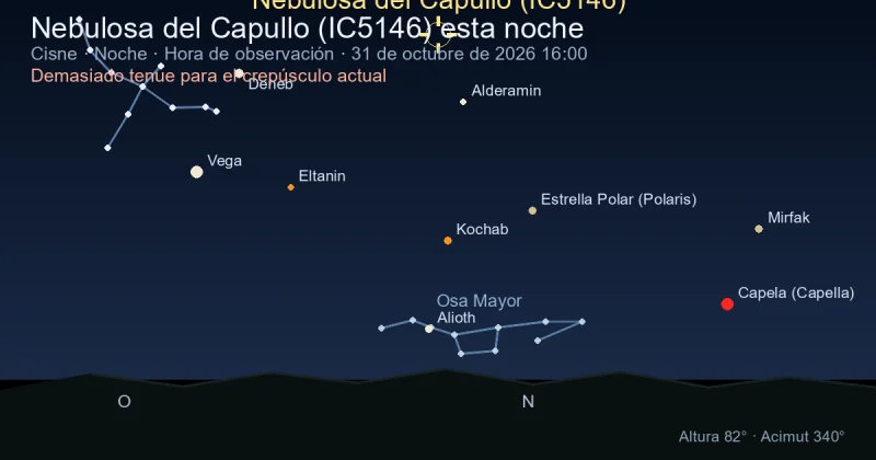 Nebulosa del Capullo (IC5146) esta noche