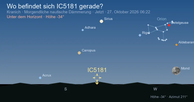 Wo befindet sich IC5181 gerade?