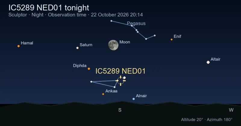 IC5289 NED01 tonight