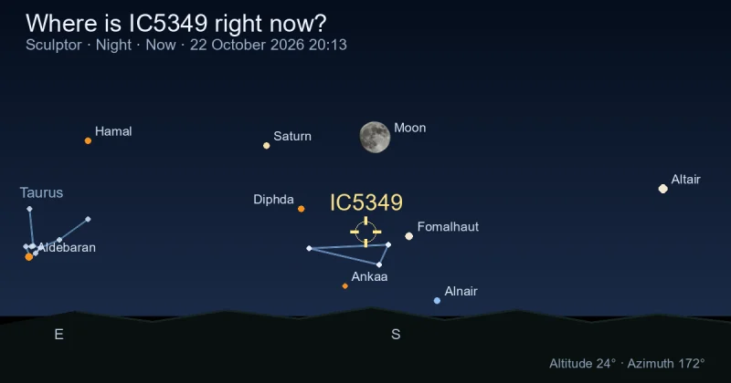 Where is IC5349 right now?