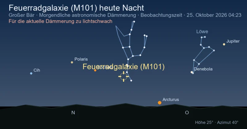 Feuerradgalaxie (M101) heute Nacht