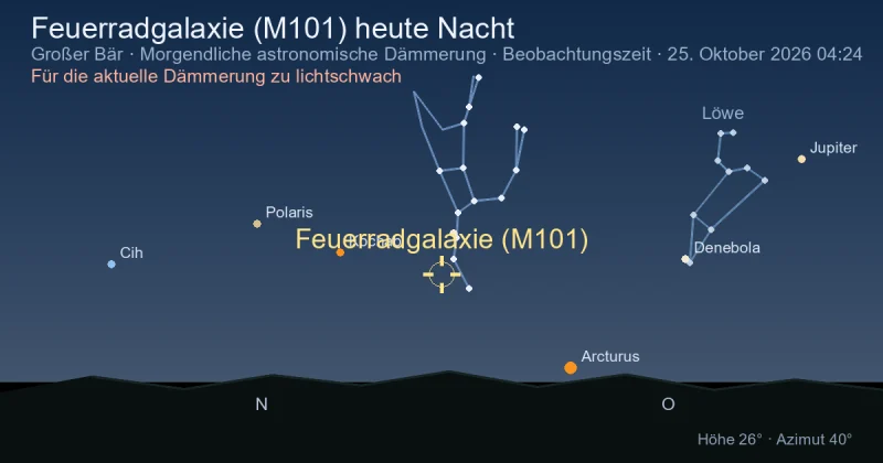 Feuerradgalaxie (M101) heute Nacht