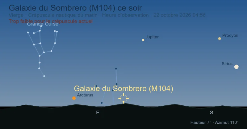 Galaxie du Sombrero (M104) ce soir