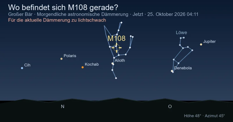 Wo befindet sich M108 gerade?