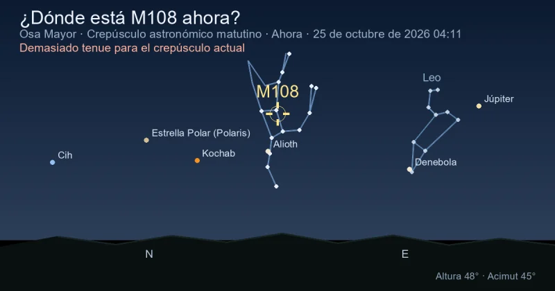 ¿Dónde está M108 ahora?