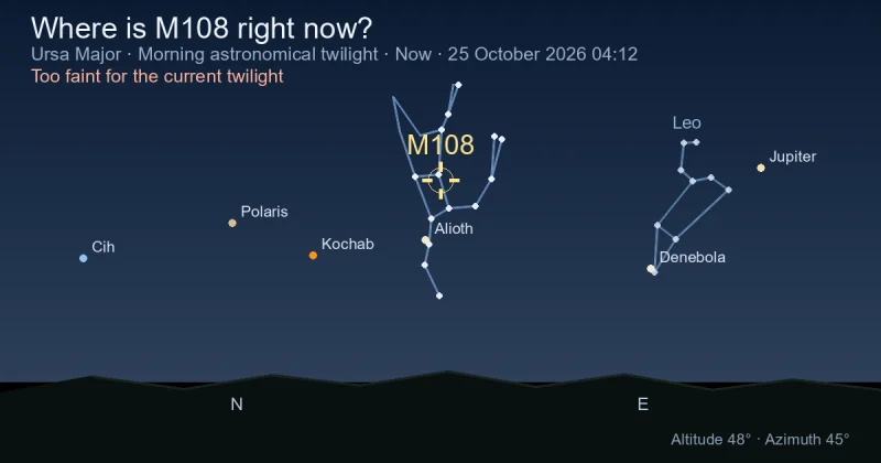Where is M108 right now?