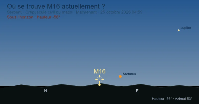 Où se trouve M16 actuellement ?