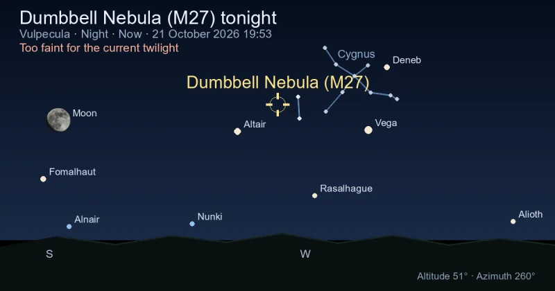 Dumbbell Nebula (M27) tonight