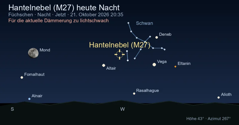 Hantelnebel (M27) heute Nacht