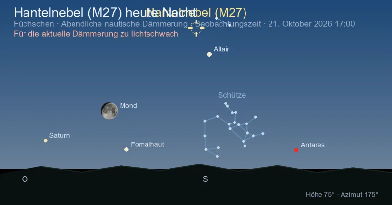 Hantelnebel (M27) heute Nacht