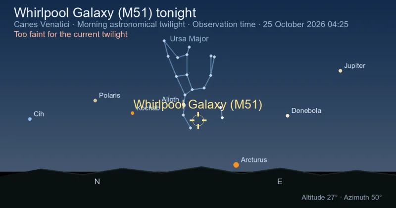 Whirlpool Galaxy (M51) tonight