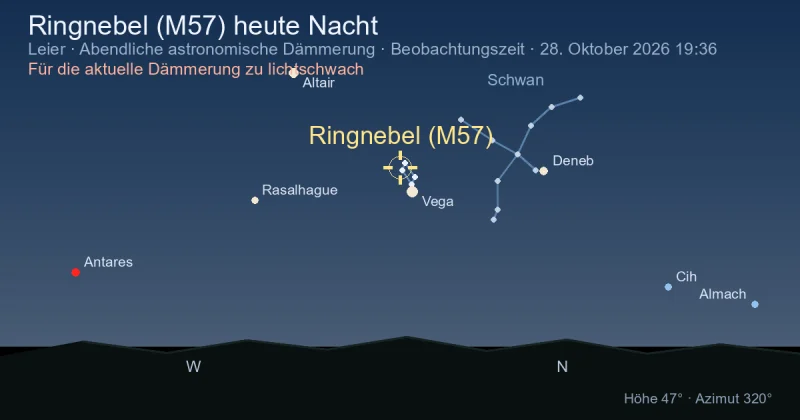 Ringnebel (M57) heute Nacht