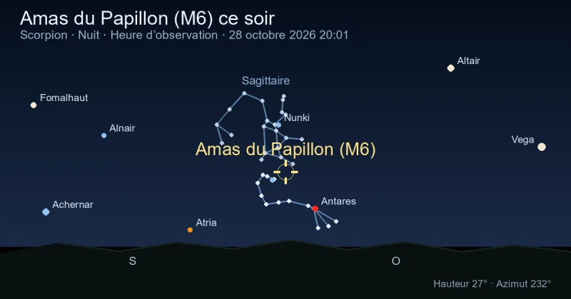 Amas du Papillon (M6) ce soir