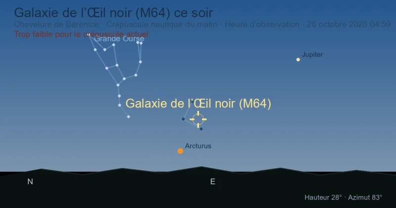 Galaxie de l’Œil noir (M64) ce soir