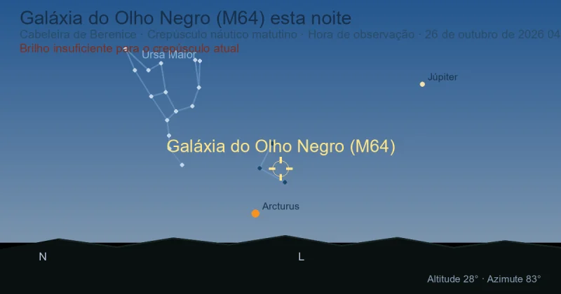 Galáxia do Olho Negro (M64) esta noite