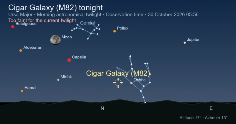 Cigar Galaxy (M82) tonight