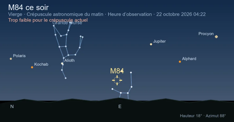 M84 ce soir