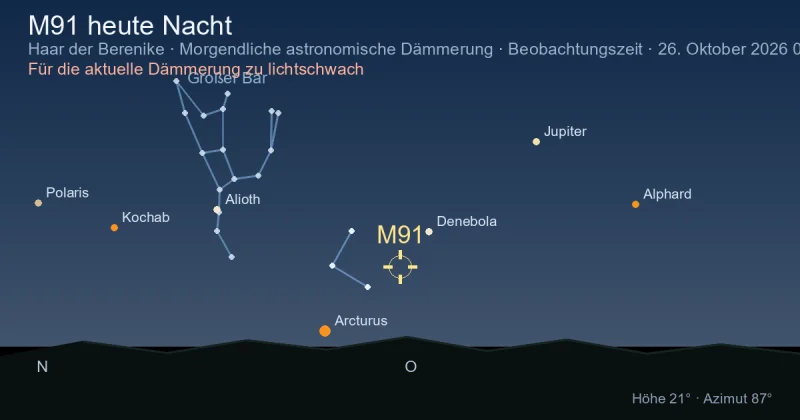 M91 heute Nacht