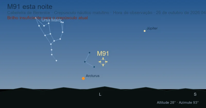 M91 esta noite