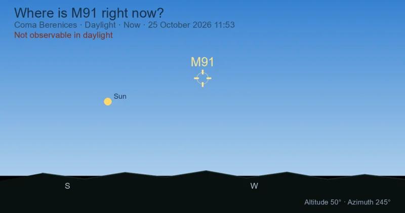 Where is M91 right now?