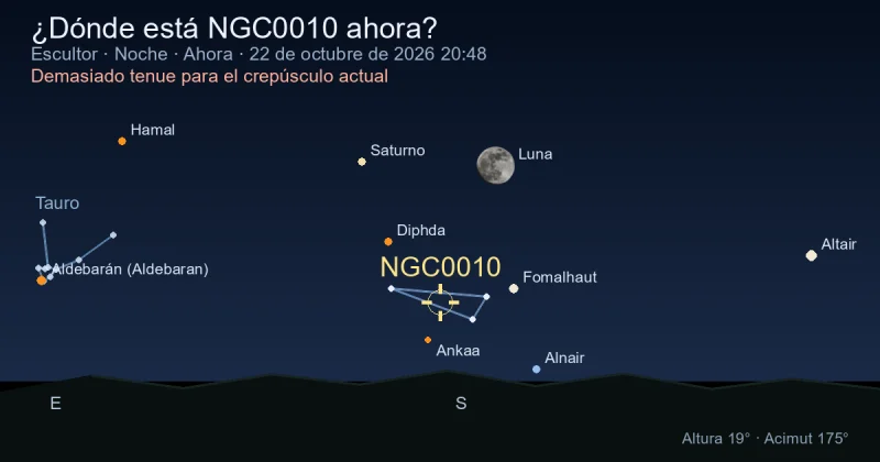 ¿Dónde está NGC0010 ahora?