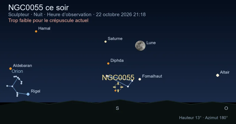 NGC0055 ce soir