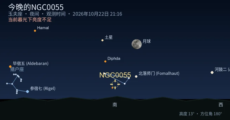 今晚的NGC0055