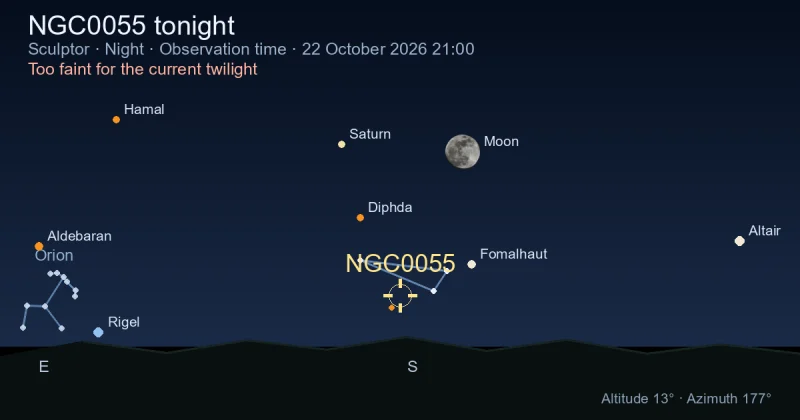 NGC0055 tonight