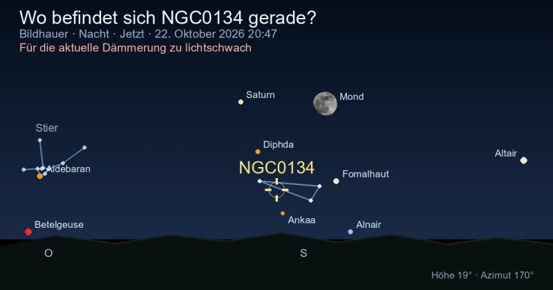 Wo befindet sich NGC0134 gerade?