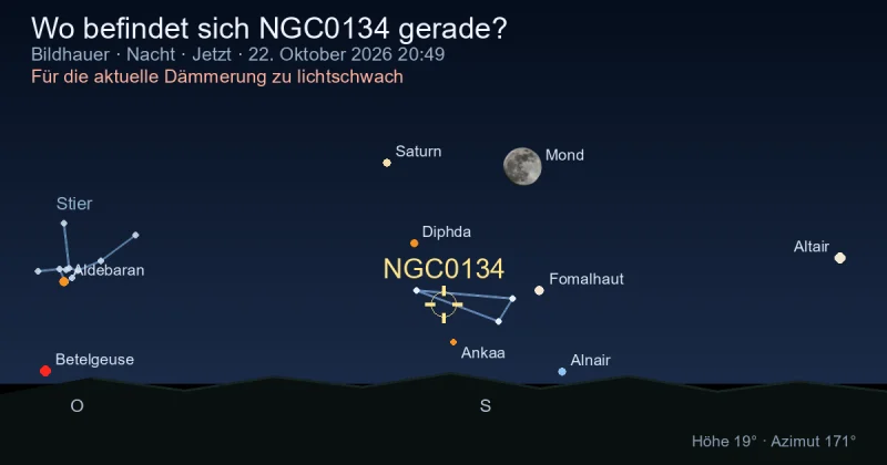 Wo befindet sich NGC0134 gerade?