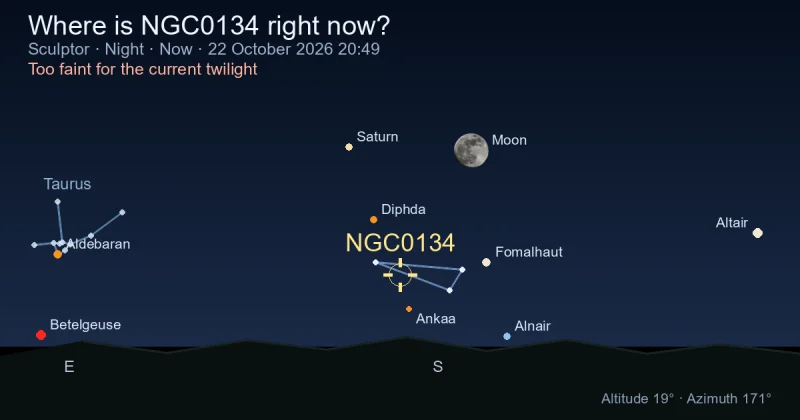 Where is NGC0134 right now?