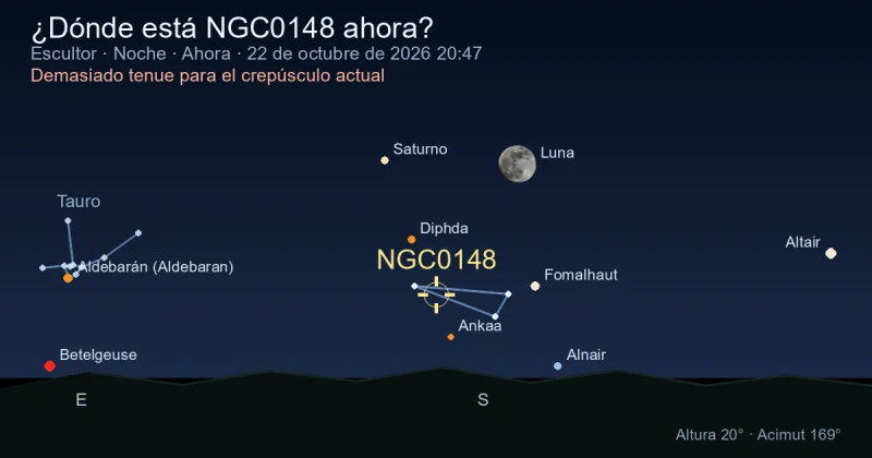 ¿Dónde está NGC0148 ahora?