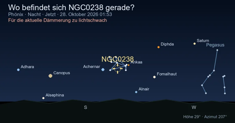 Wo befindet sich NGC0238 gerade?