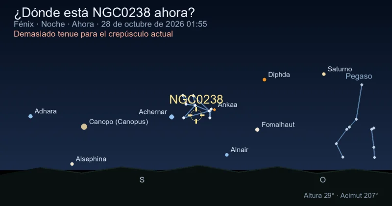¿Dónde está NGC0238 ahora?