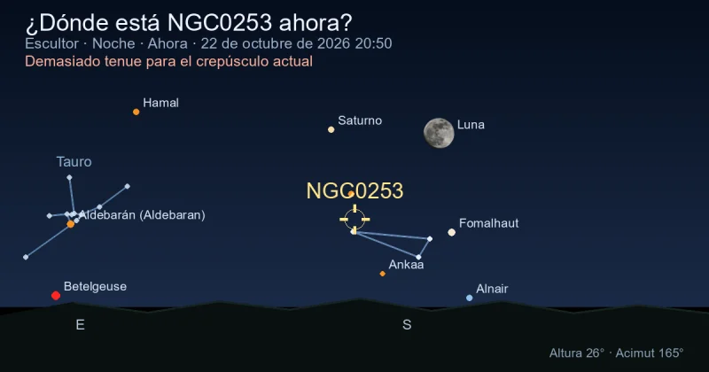 ¿Dónde está NGC0253 ahora?