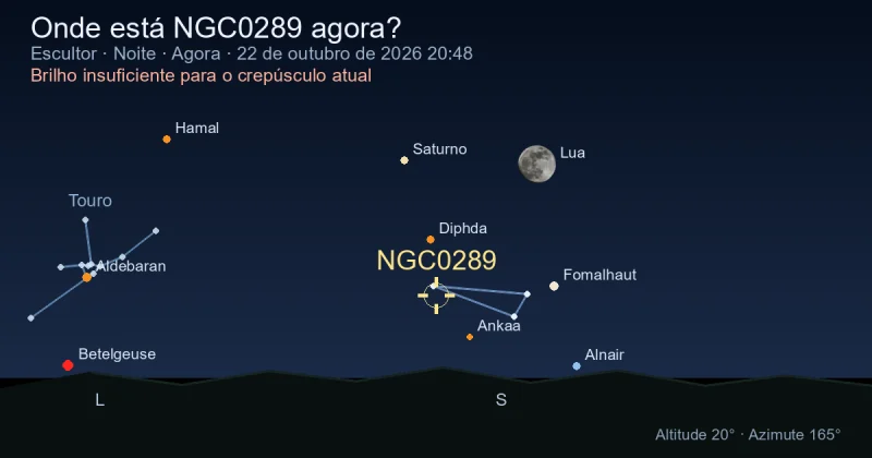 Onde está NGC0289 agora?