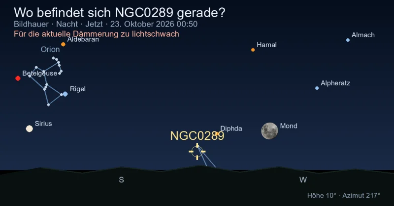 Wo befindet sich NGC0289 gerade?