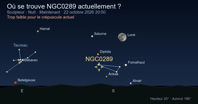 Où se trouve NGC0289 actuellement ?