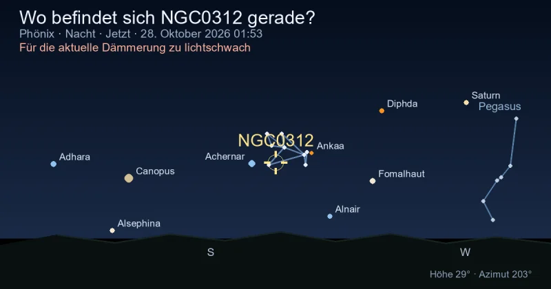 Wo befindet sich NGC0312 gerade?