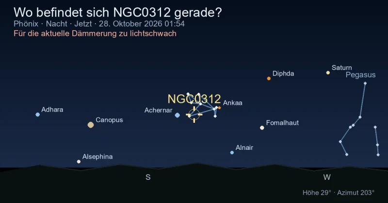 Wo befindet sich NGC0312 gerade?