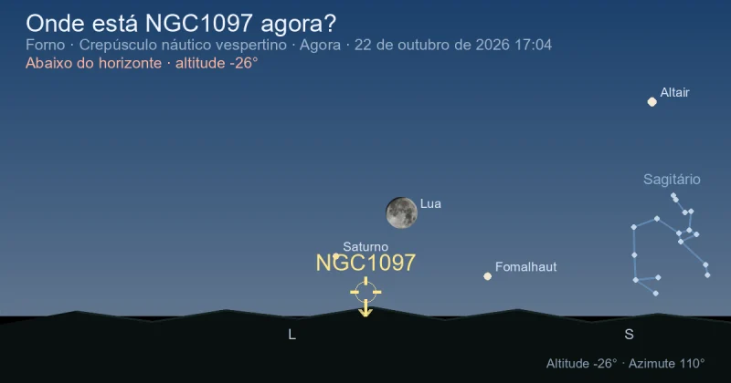 Onde está NGC1097 agora?