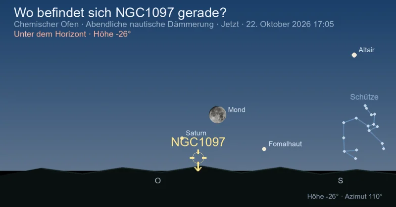 Wo befindet sich NGC1097 gerade?