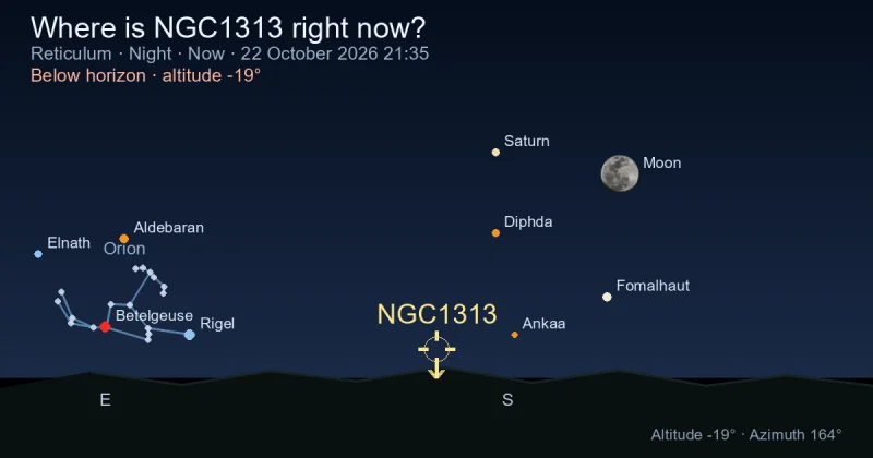 Where is NGC1313 right now?