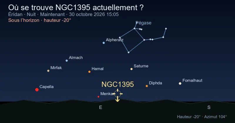 Où se trouve NGC1395 actuellement ?