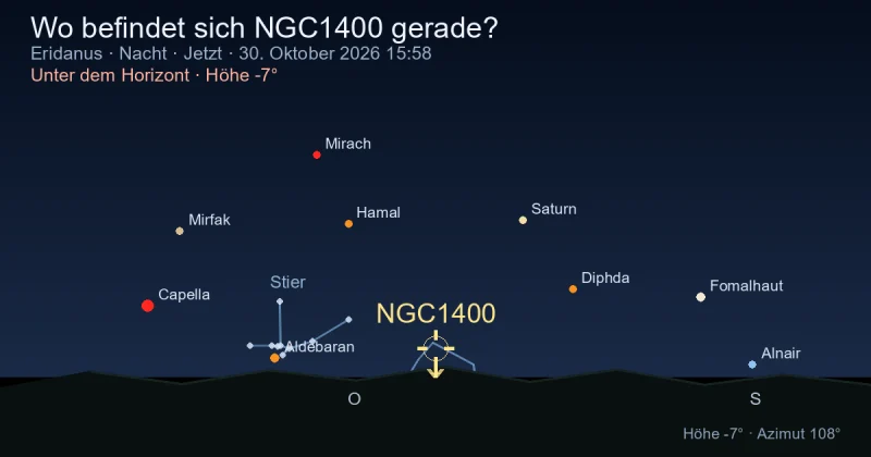 Wo befindet sich NGC1400 gerade?