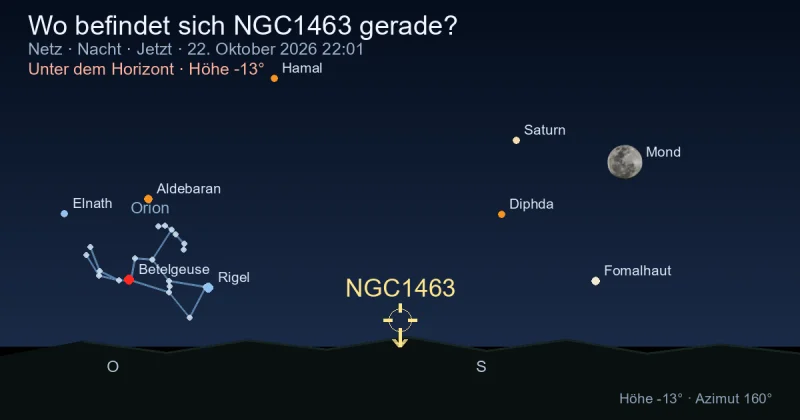 Wo befindet sich NGC1463 gerade?