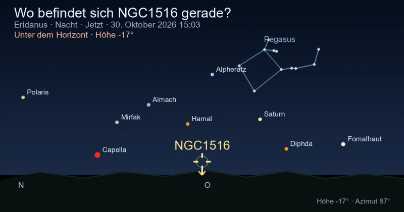 Wo befindet sich NGC1516 gerade?