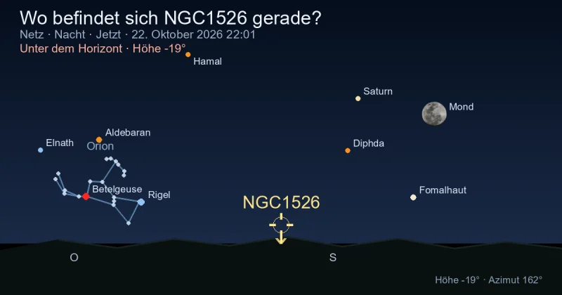 Wo befindet sich NGC1526 gerade?
