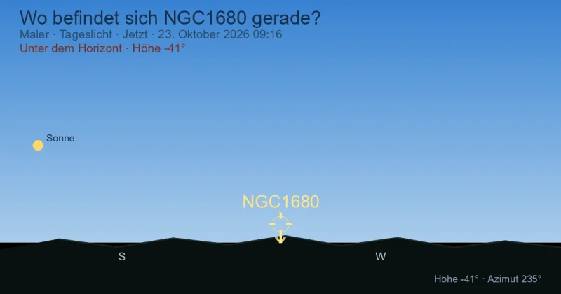 Wo befindet sich NGC1680 gerade?
