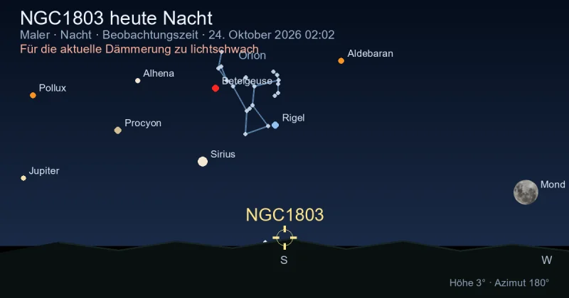 NGC1803 heute Nacht